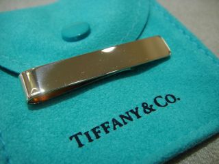 Authentic TIFFANY & CO. 14k Solid Yellow Gold Slim Tie Clip * Rare *
