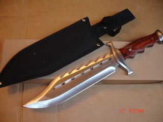 timber rattler sinful spiked bowie knife w nylon sheath time