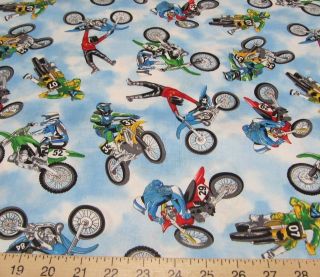 motocross bikes 100 % cotton fabric timeless treasures more options