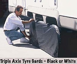 29 triple axle tire cover rv camper trailer black time