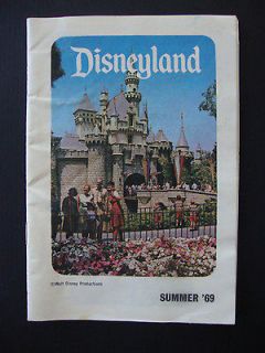 Disneyland Guide Brochure Summer 1969 Lands Attractions Maps Tickets 