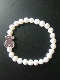Tous Inspired   Tous Bear Authentic FreshWater Pearl Bracelet .925 