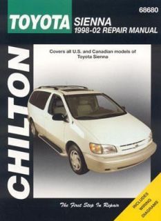 toyota sienna 1998 2002 chilton s total car care repair