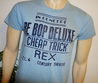 RaRe *1977 CHEAP TRICK* vtg rock concert tour t shirt (L) 1970s w/ Be 