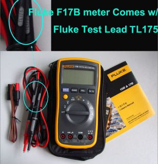 NEW True FLUKE 17B F17B Digital Multimeter w/ Fluke Test Leads TL175 