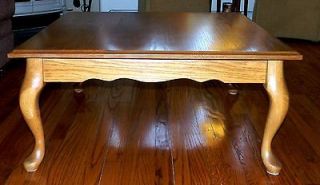   Made Solid Oak Queen Anne Coffee Table & Matching End Table (Mint
