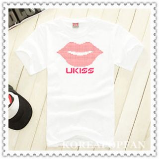 kiss kiss kpop style white t shirt fan goods new from china time 