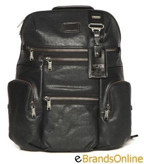 Tumi Alpha Bravo 92681 Mens Leather Business Travel Backpack Bag 