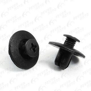US New 8mm 40Pcs Screw Type Fender Liner Clip Fit For Universal Cars 