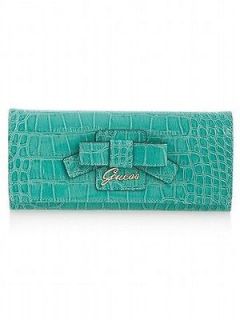 NWT GUESS LULIN JEWELRY ROLL CLUTCH BAG PURSE *TURQUOISE*