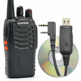   888 S+ USB Cable 5W UHF 400 470 MHz Portable Handheld 2 way Ham Radio
