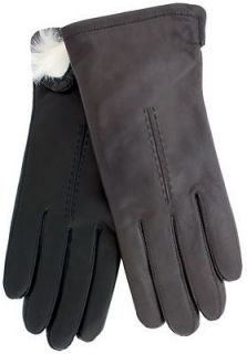 Ladies Bunny Lambskin Leather Gloves with RABBIT FUR lining by 