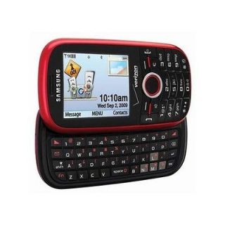 Verizon Samsung Intensity U450 No Contract  QWERTY Camera Red Cell 