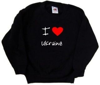 love heart ukraine kids sweatshirt more options print colour