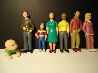   Dollhouse People Figures Doll House 1994 Rubber Lot of 7 Toy Figures