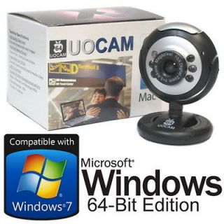 Free Post 64 Bit 6 LEDs USB 2.0 Webcam Laptop PC Camera Mic Windows 8 