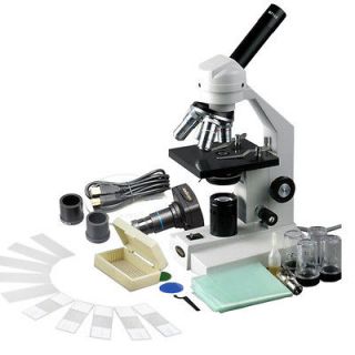   Advanced Compound Microscope with USB Digital Camera & 10pc Slide Kit