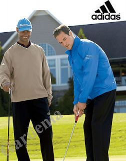 adidas golf a69 climaproof 3 stripes full zip jacket