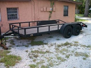 16 tandem axel utility trailer with ramps 