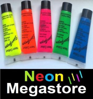 stargazer uv reactive neon body face paint set of 5