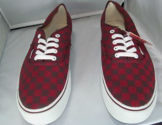 vans authentic mega check burgundy chckrd one day shipping available