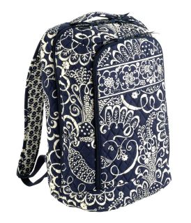 NWT NEW Authentic Vera Bradley Twirly Birds Navy Laptop Backpack Bag
