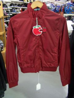 new vespa bomber nylon ladies jacket red large l