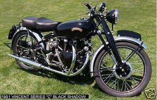 1951 vincent series c black shadow motorcycle 