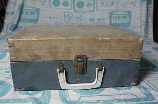 Vintage Portable Record Player 16s, 45s, 33s and 78s Handled Case 