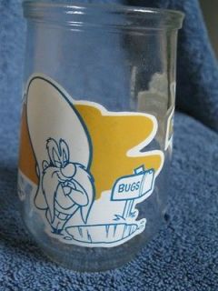 vintage welch s looney tunes glass jelly drinking 1994 bugs