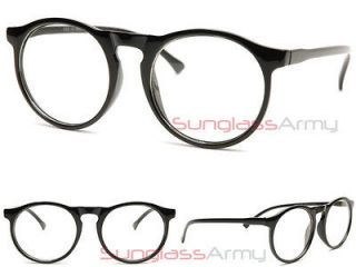 Vintage Retro Round Frame Keyhole Eyeglasses BLACK circle glasses 