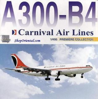 DRAGON WINGS CARNIVAL AIRLINES A300 B4 203 1400 Diecast Civil Plane 