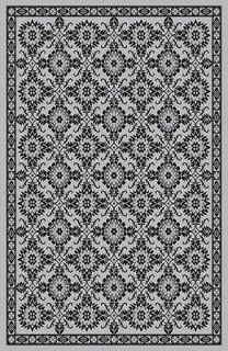 BORDER floral LEAVES 5x8 area rug INDOOR outdoor CARPET Actual Size 5 