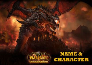 World of Warcraft Cataclysm Unique Personalised A1 Poster character 