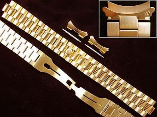   GOLD ALLOY PLATED GOLDEN PRESIDENT BAND BRACELET FOR ROLEX OLD WATCH