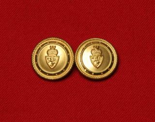 two mens waterbury blazer buttons gold brass 