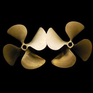 ACME NIBRAL 24 INCH X 37 PITCH BOAT PROPELLER SET RH AND LH PROPELLERS