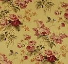 Waverly Fabric / Emmas Garden Tea Stain /Floral Branches and Leaves 