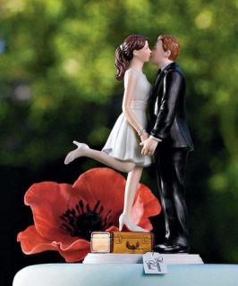 wedding cake toppers a kiss and we re off honeymoon