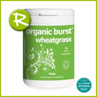 Organic Wheatgrass Powder (60g) Green food Detox Cleanse Organic Burst