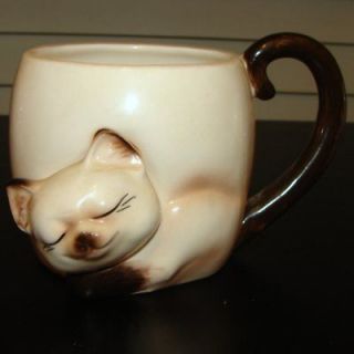 vintage norcrest siamese kitty cat tea or coffee cup time