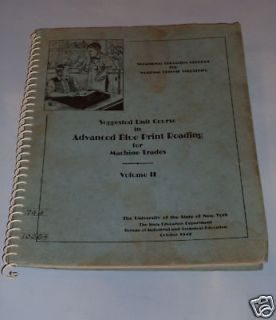 1942 advanced blue print reading for machine trades 2 time