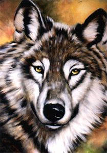 bob ross painting packet wildlif e wolf 