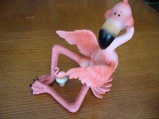 Funky! Pink Flamingo Wine Bottle Holder & Bottle Stopper New!