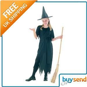 girls witches halloween fancy dress costume hat robe et time