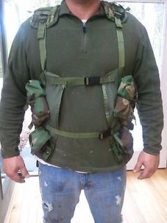 enhanced tactical load bearing vest woodland camo 