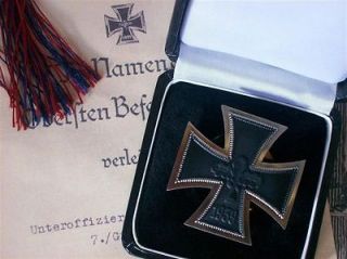WW2 WWII WH German Officer Knights Iron Cross 1. Class Rare Late 