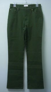   FDJ Womens Olive Green Casual Cotton Lycra Stretch Jeans 6 NEW