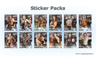 wwe 2011 stickers wrestlers bedroom wall sticker pack time left