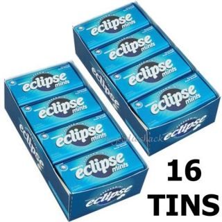 Wrigleys Eclipse Mints Sugarfree Peppermint 16 Tins, Sugarless